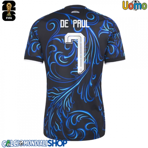 Maglie da calcio Argentina Rodrigo De Paul #7 Seconda Maglia Mondiali 2026  Manica Corta
